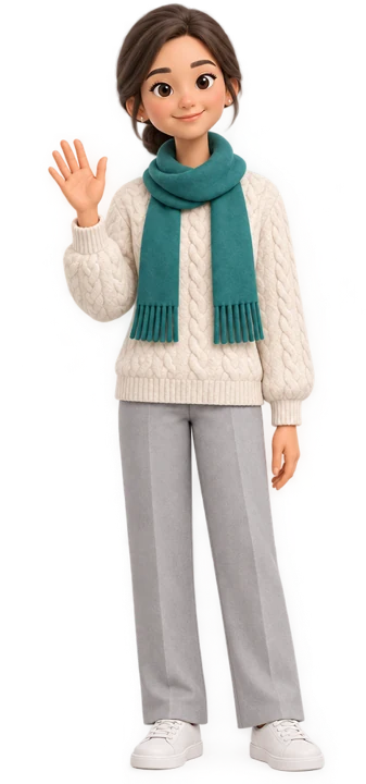 Maya waving